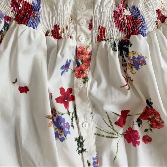 ZARA floral off the shoulder top - Picture 3 of 6